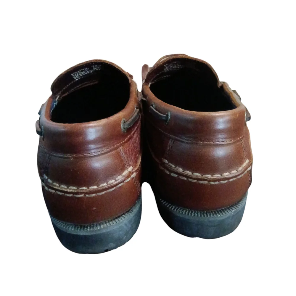 Dockers Men's Brown Leather Boat Shoes Size 10W